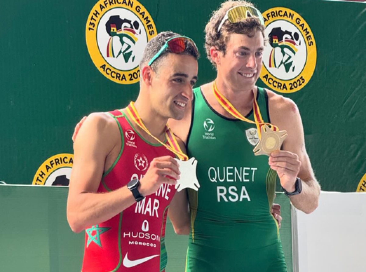 الألعاب الأفريقية بأكرا .. بدر سيوان يتوج بالفضية في رياضة الترياثلون