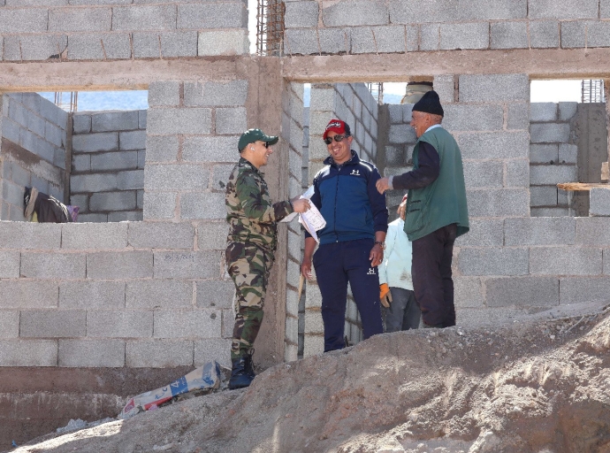 إعادة البناء في إقليم الحوز تتواصل بعزم وإصرار بجماعة أسني بعد الزلزال