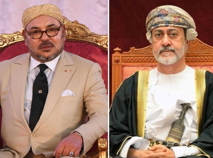 برقية تعزية ومواساة من جلالة الملك إلى سلطان عمان على إثر الفيضانات التي شهدتها بلاده