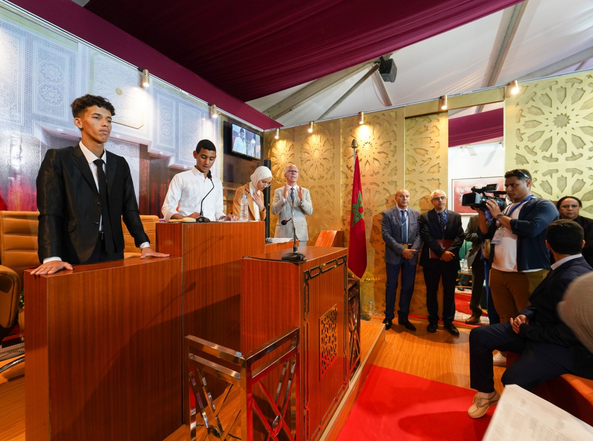 محاكاة جلسة برلمانية من طرف تلاميذ إعدادية الرازي من تحناوت بإقليم الحوز